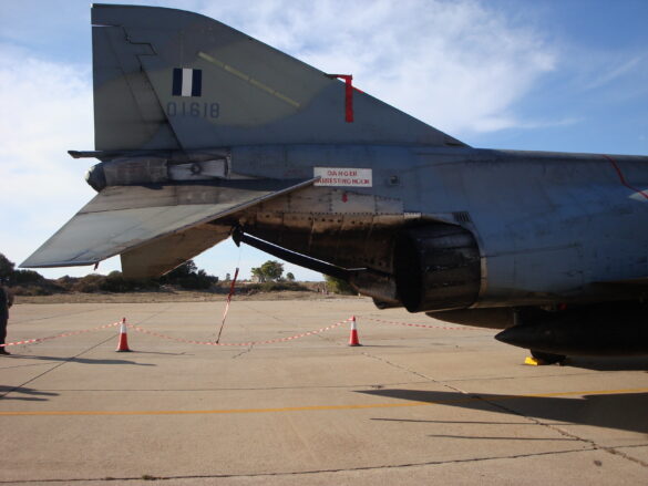 Engine exhaust nozzle of the Hellenic Air Force F-4E Phantom II AUP