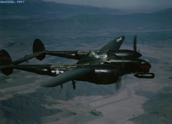 Lockheed P-38M Night Lightning, a specialized American night-fighter version of the P-38.