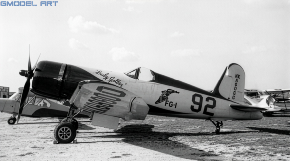 Lucky Gallon FG-1A Corsair showing its racing modifications