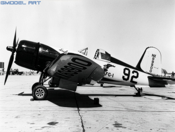 Lucky Gallon FG-1A Corsair showing its racing modifications