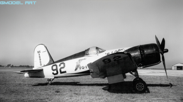 Lucky Gallon FG-1A Corsair showing its racing modifications