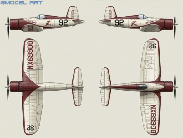 Goodyear FG-1A Corsair Lucky Gallon restoration by Chuck Wahl