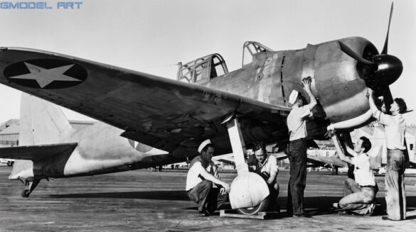 Recovered Mitsubishi A6M2 Zero from Akutan Island during US Navy inspection