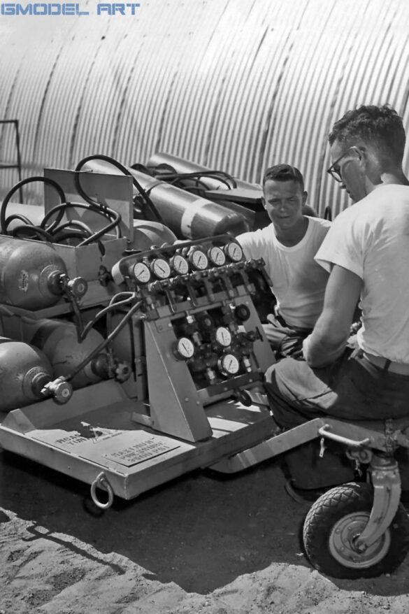 F4U Corsair undergoing overhaul inside NAS Jacksonville maintenance hangar