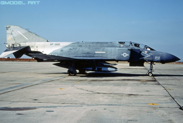 U.S. Navy F-4S Phantom II in experimental four-color Heater-Ferris camouflage