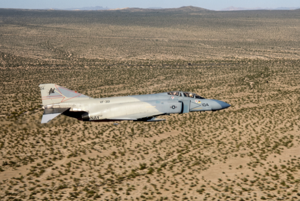 U.S. Navy F-4S Phantom II in experimental four-color Heater-Ferris camouflage