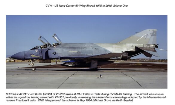 U.S. Navy F-4S Phantom II in experimental four-color Heater-Ferris camouflage